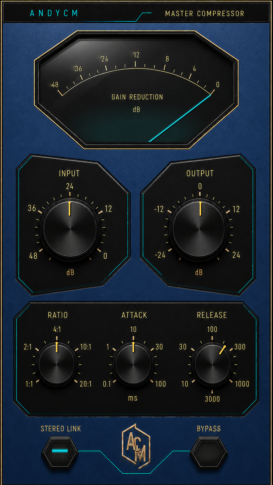 Interfaz del plugin AndyCM Master Compressor