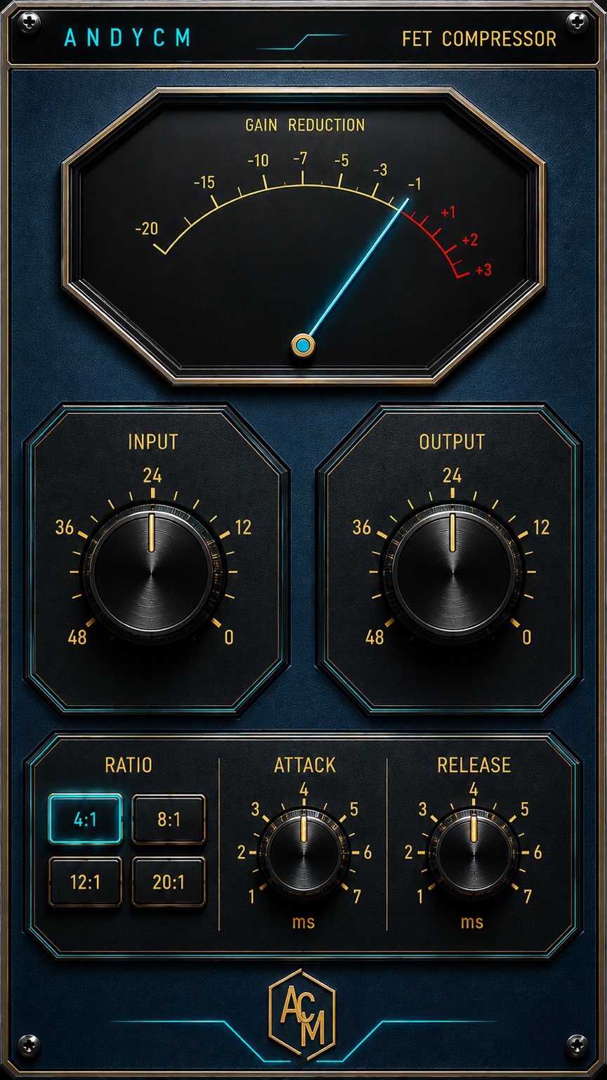 Interfaz del plugin AndyCM Master Compressor